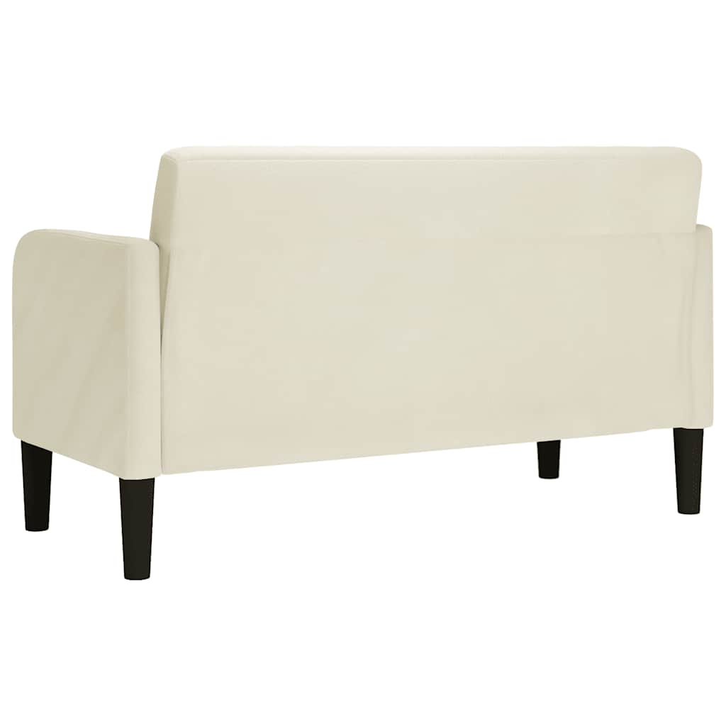 Canapé causeuse crème 109 cm velours - XIOS