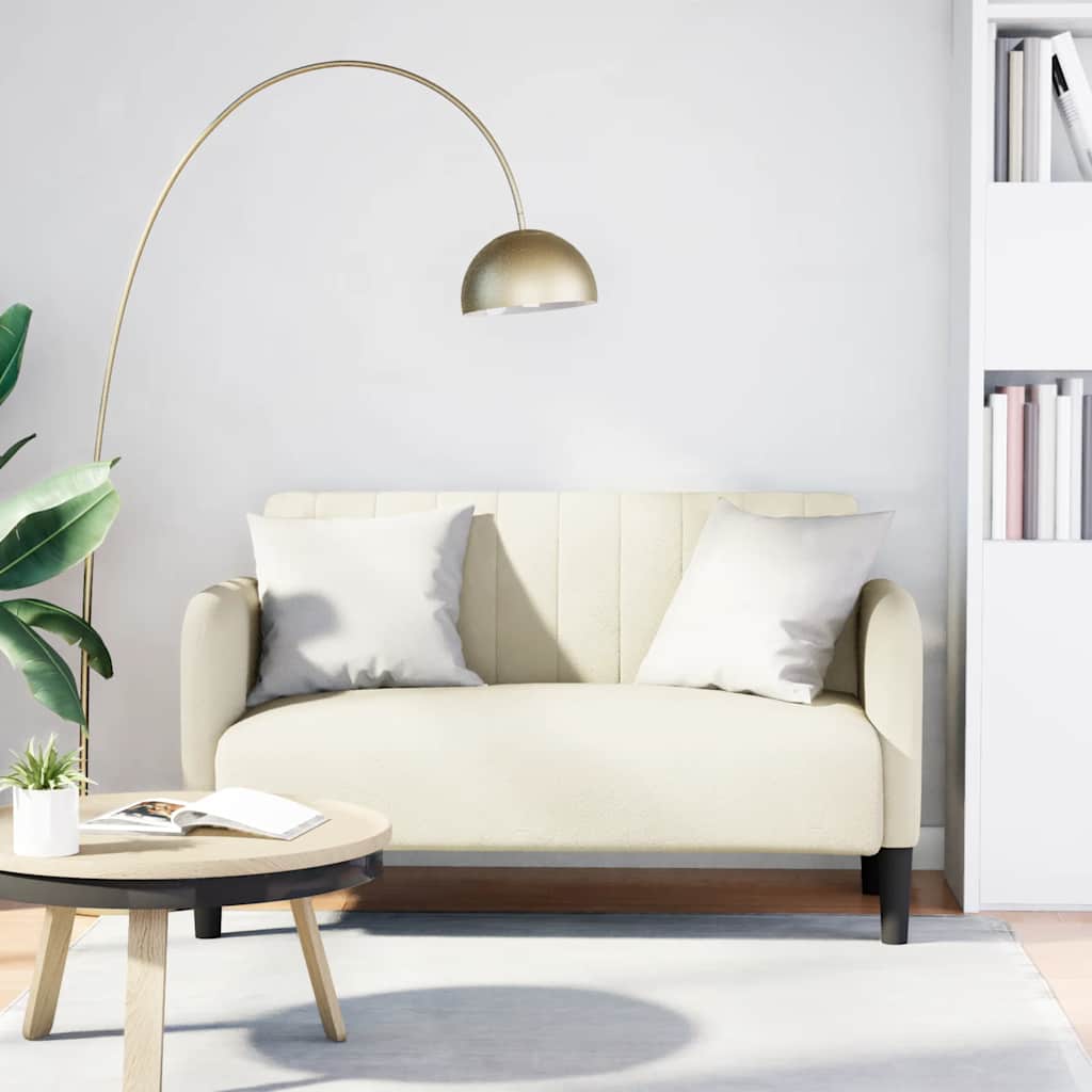 Canapé causeuse crème 109 cm velours