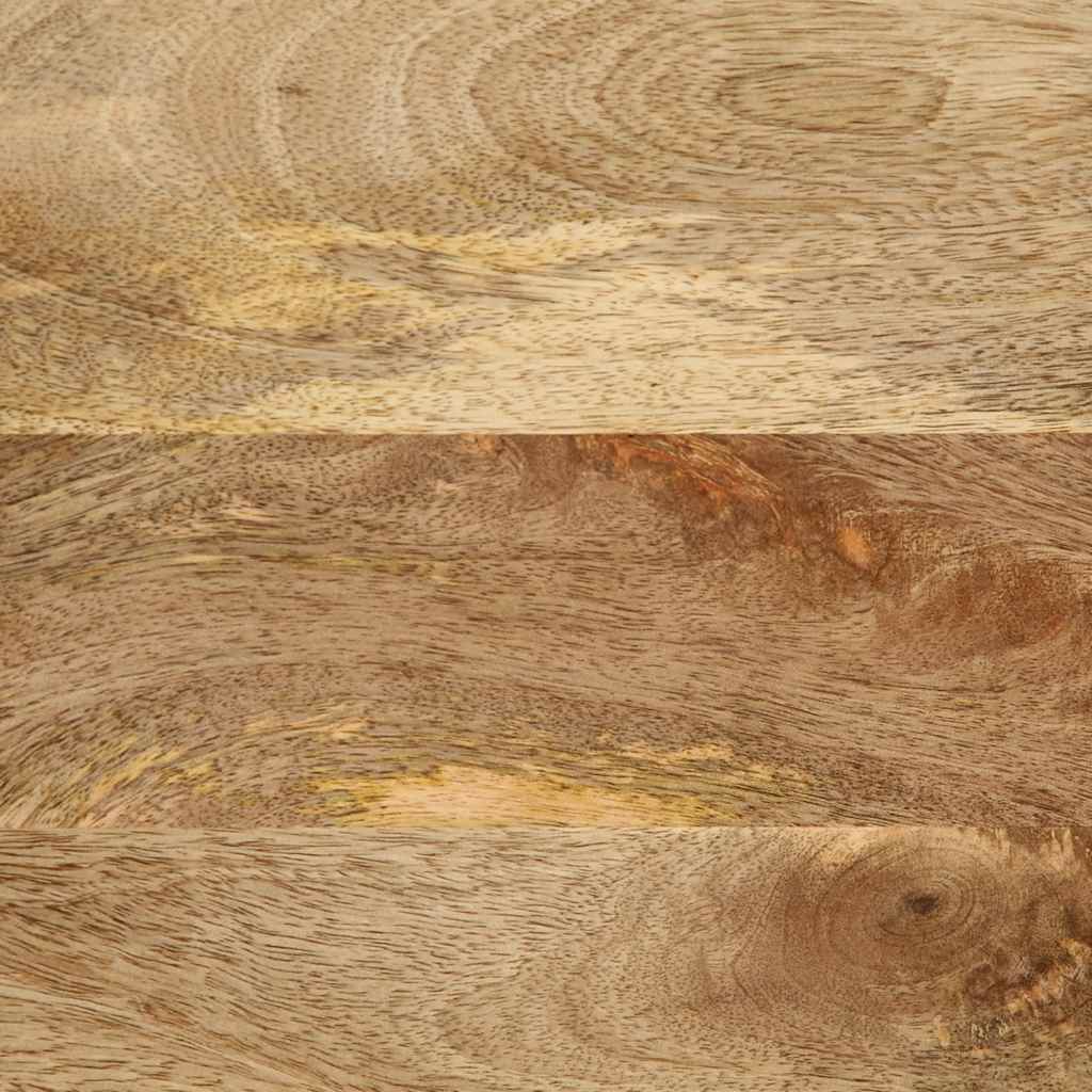 Table de chevet noir 40x33,5x46 cm bois de manguier massif brut - XIOS