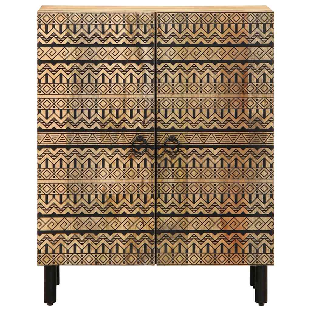 Buffet 60x33,5x75 cm bois de manguier brut massif