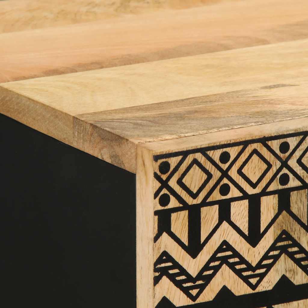 Buffet 60x33,5x75 cm bois de manguier brut massif