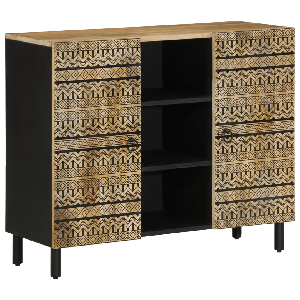 Buffet 90x33,5x75 cm bois de manguier brut massif - XIOS