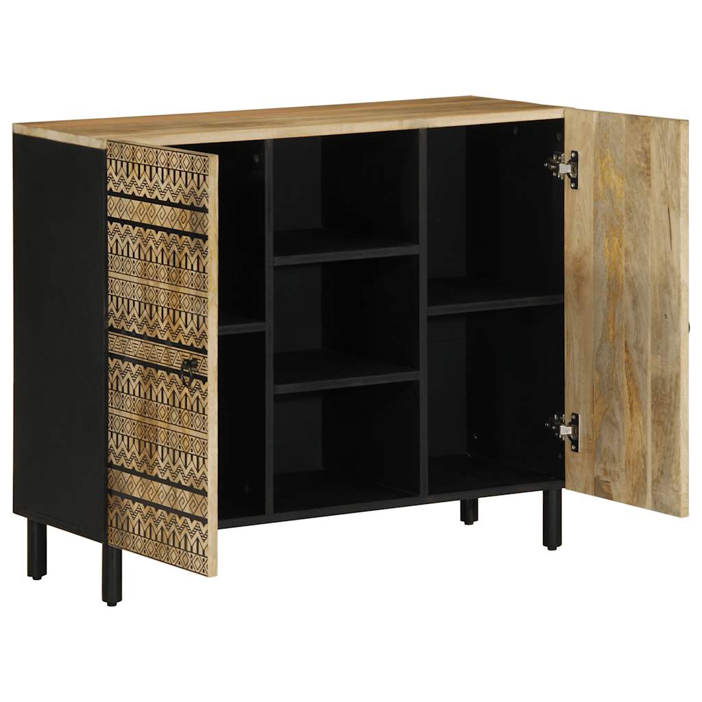 Buffet 90x33,5x75 cm bois de manguier brut massif - XIOS