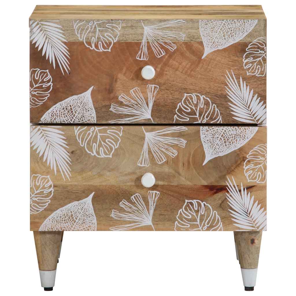 Table de chevet 40x33,5x46 cm bois de manguier solide - XIOS