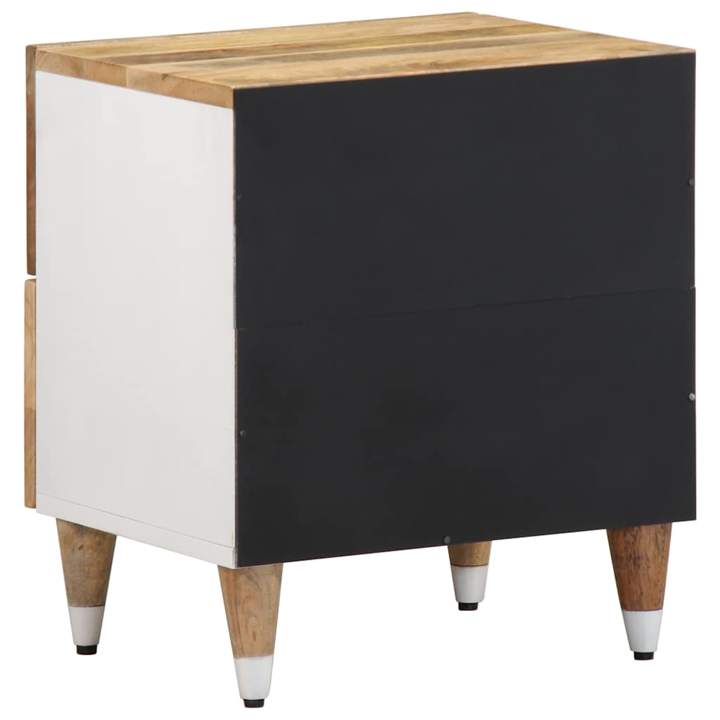Table de chevet 40x33,5x46 cm bois de manguier solide - XIOS