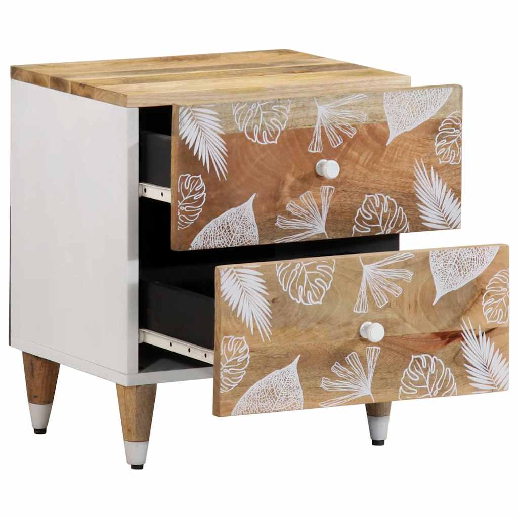 Tables de chevet 2 pcs 40x33,5x46 cm Bois de manguier solide - XIOS