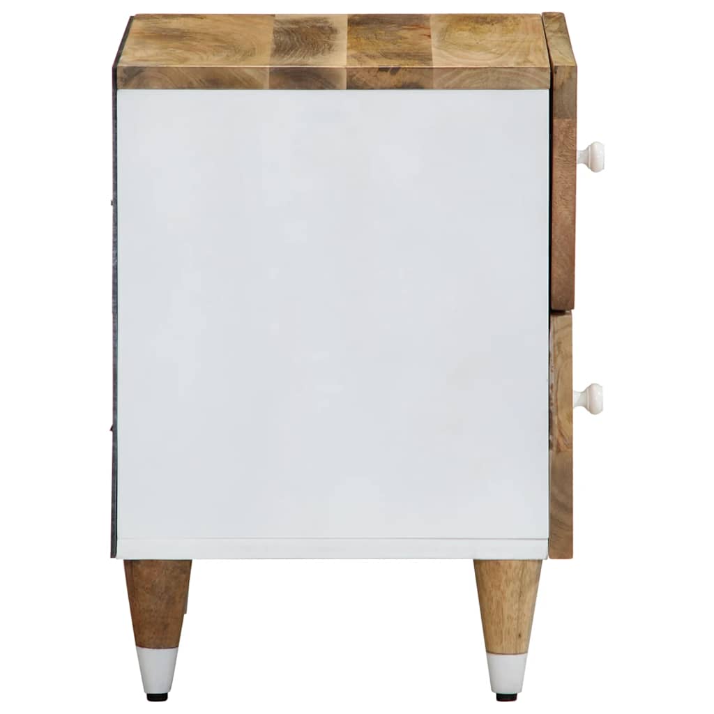 Tables de chevet 2 pcs 40x33,5x46 cm Bois de manguier solide - XIOS
