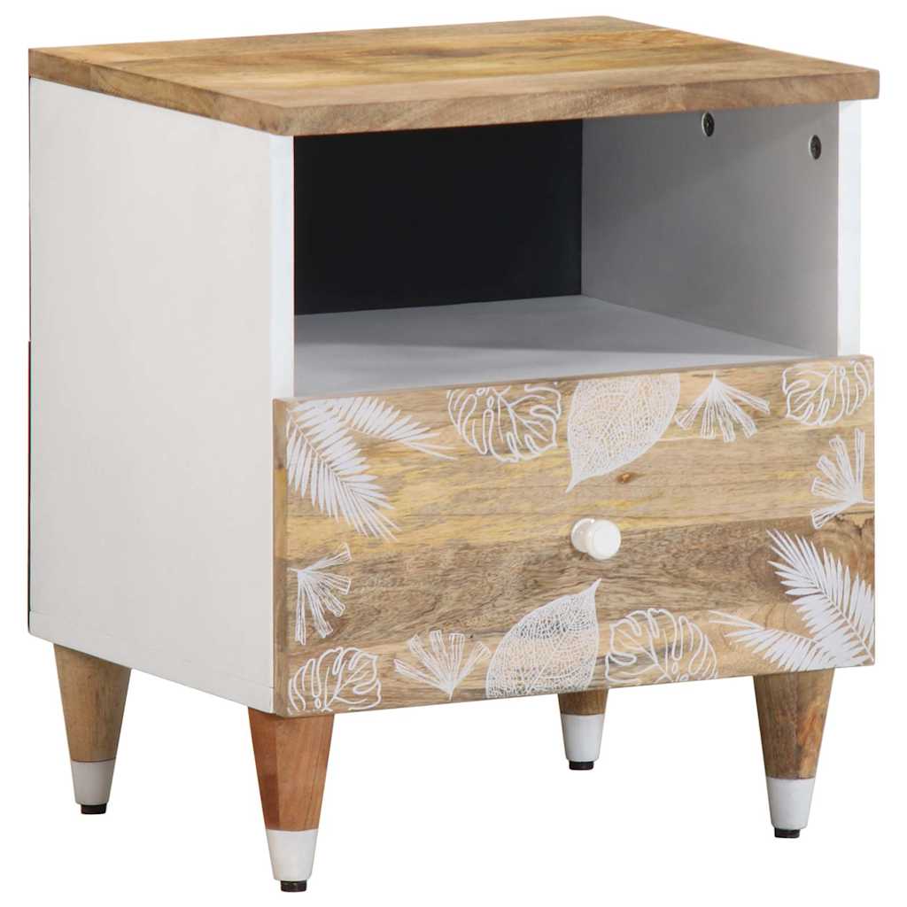 Table de chevet 40x33x46 cm Bois de manguier solide - XIOS