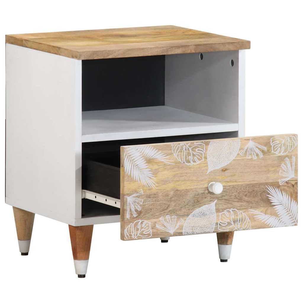 Table de chevet 40x33x46 cm Bois de manguier solide - XIOS