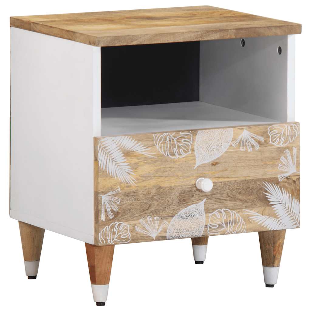 Tables de chevet 2 pcs 40x33x46 cm Bois de manguier solide - XIOS