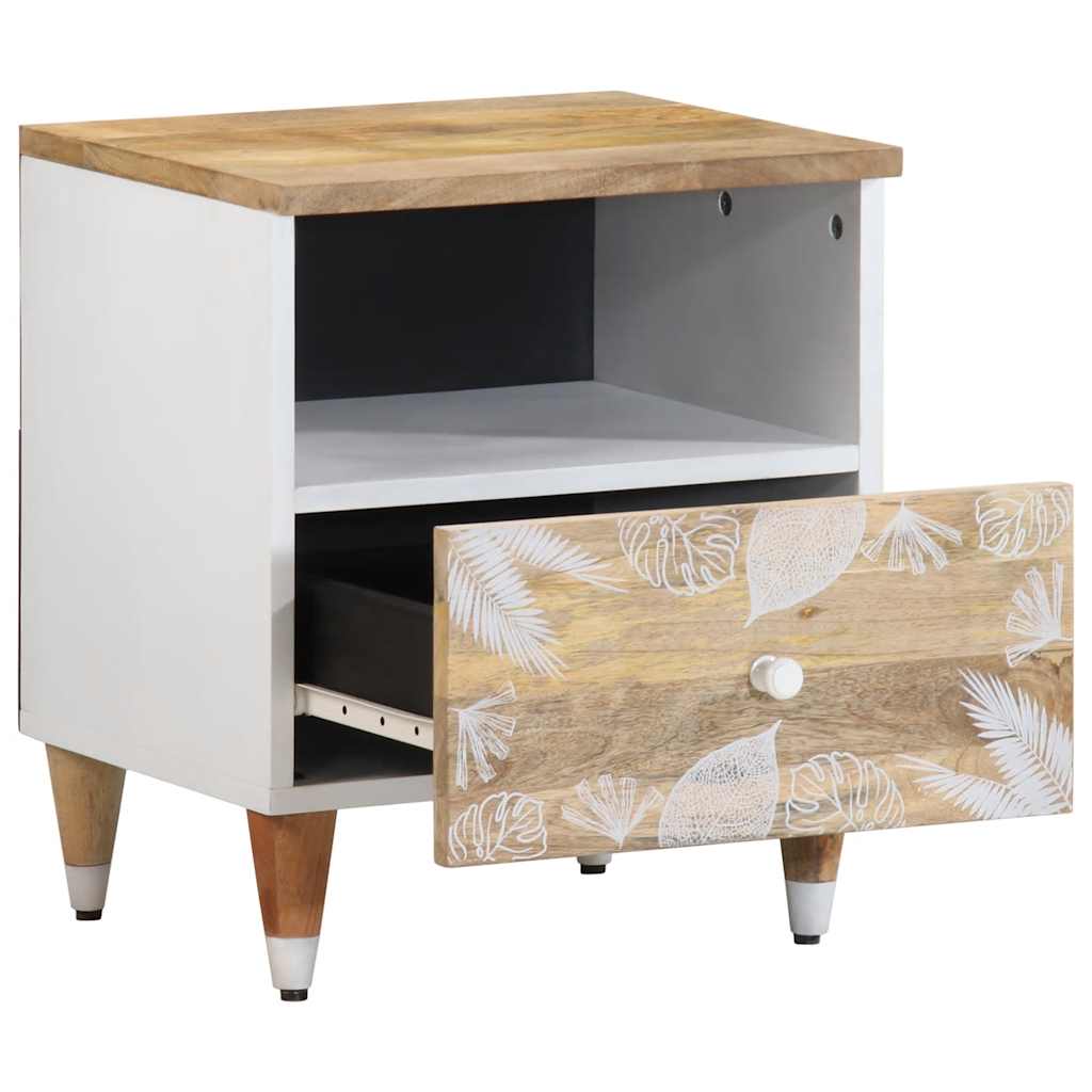 Tables de chevet 2 pcs 40x33x46 cm Bois de manguier solide - XIOS