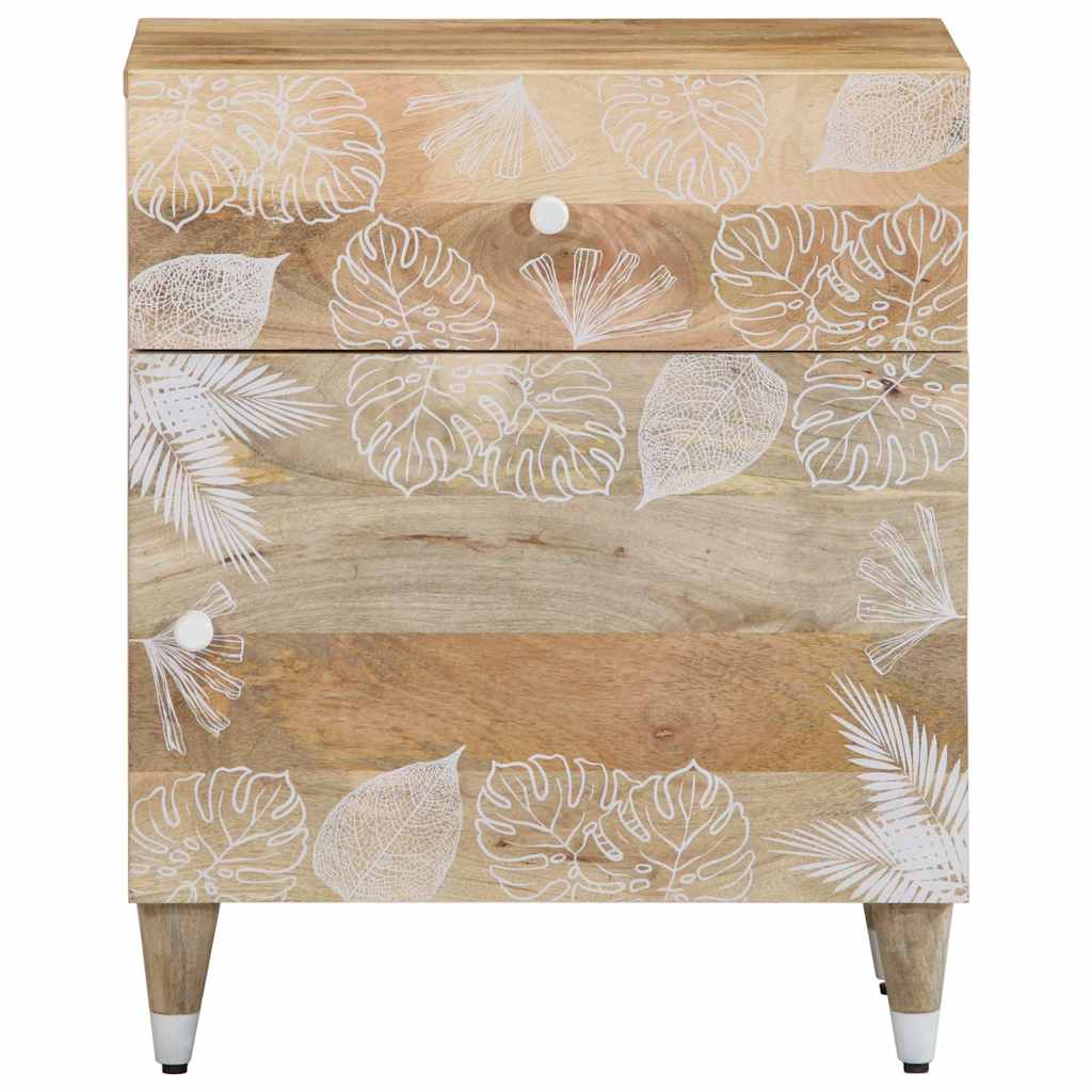 Table de chevet 50x33x60 cm bois de manguier massif - XIOS