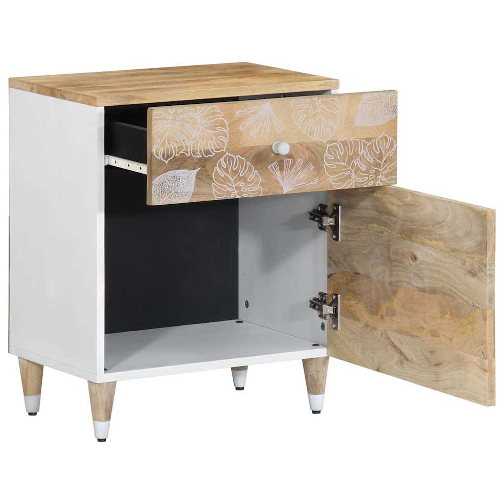 Table de chevet 50x33x60 cm bois de manguier massif - XIOS
