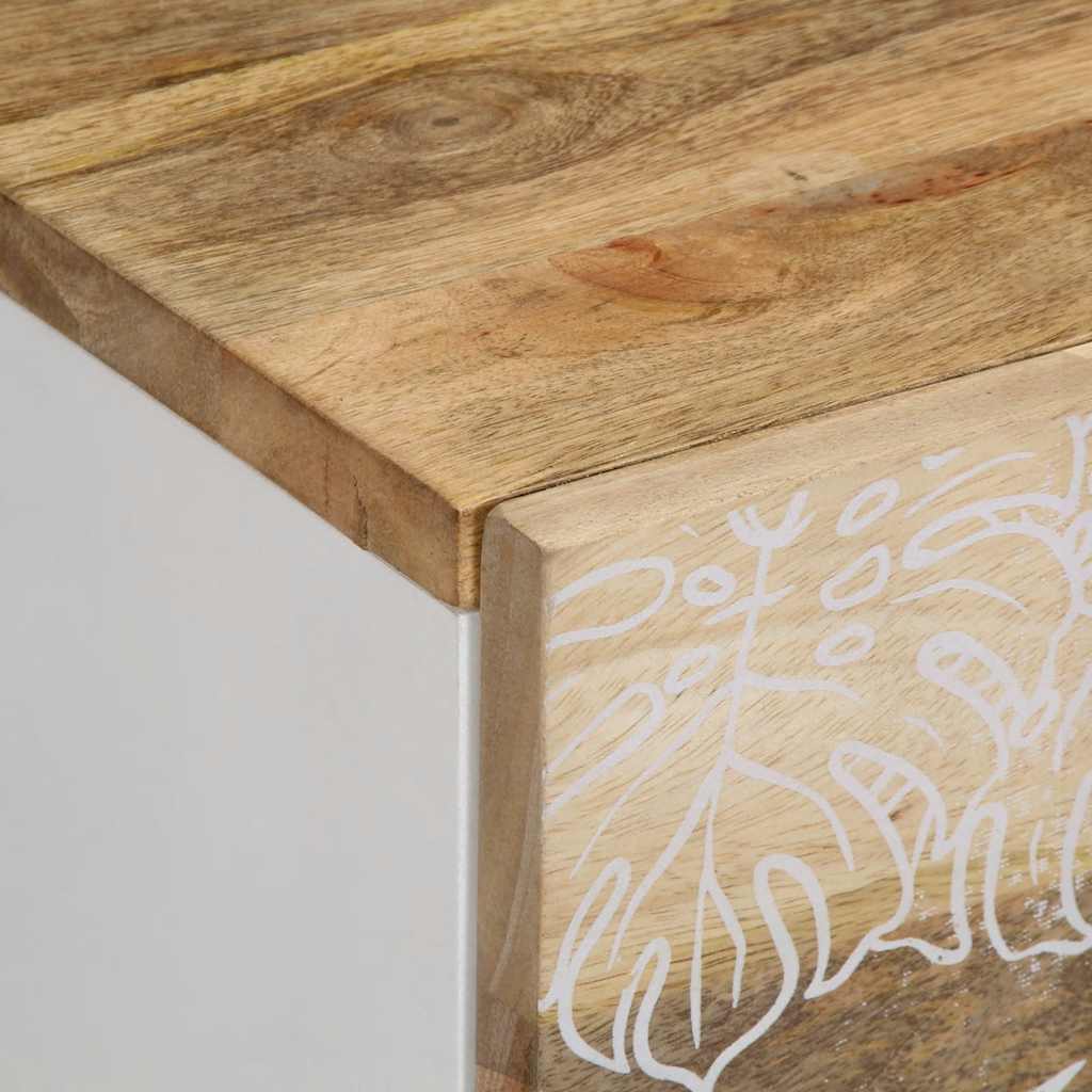 Table de chevet 50x33x60 cm bois de manguier massif - XIOS