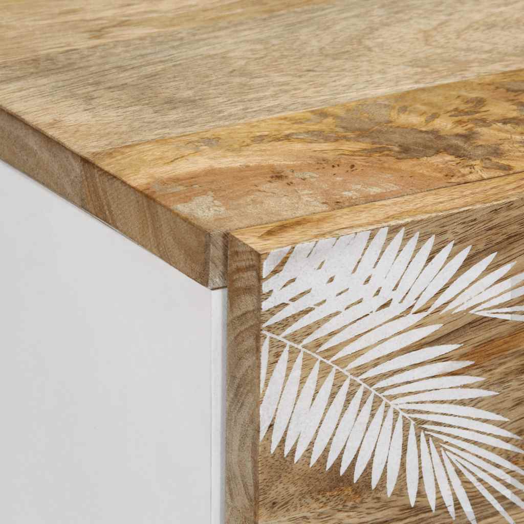 Table de chevet 50x33x60 cm bois de manguier massif - XIOS