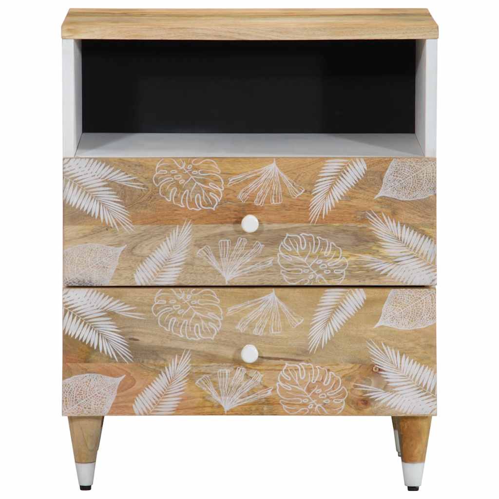 Table de chevet 50x33x60 cm bois de manguier massif - XIOS