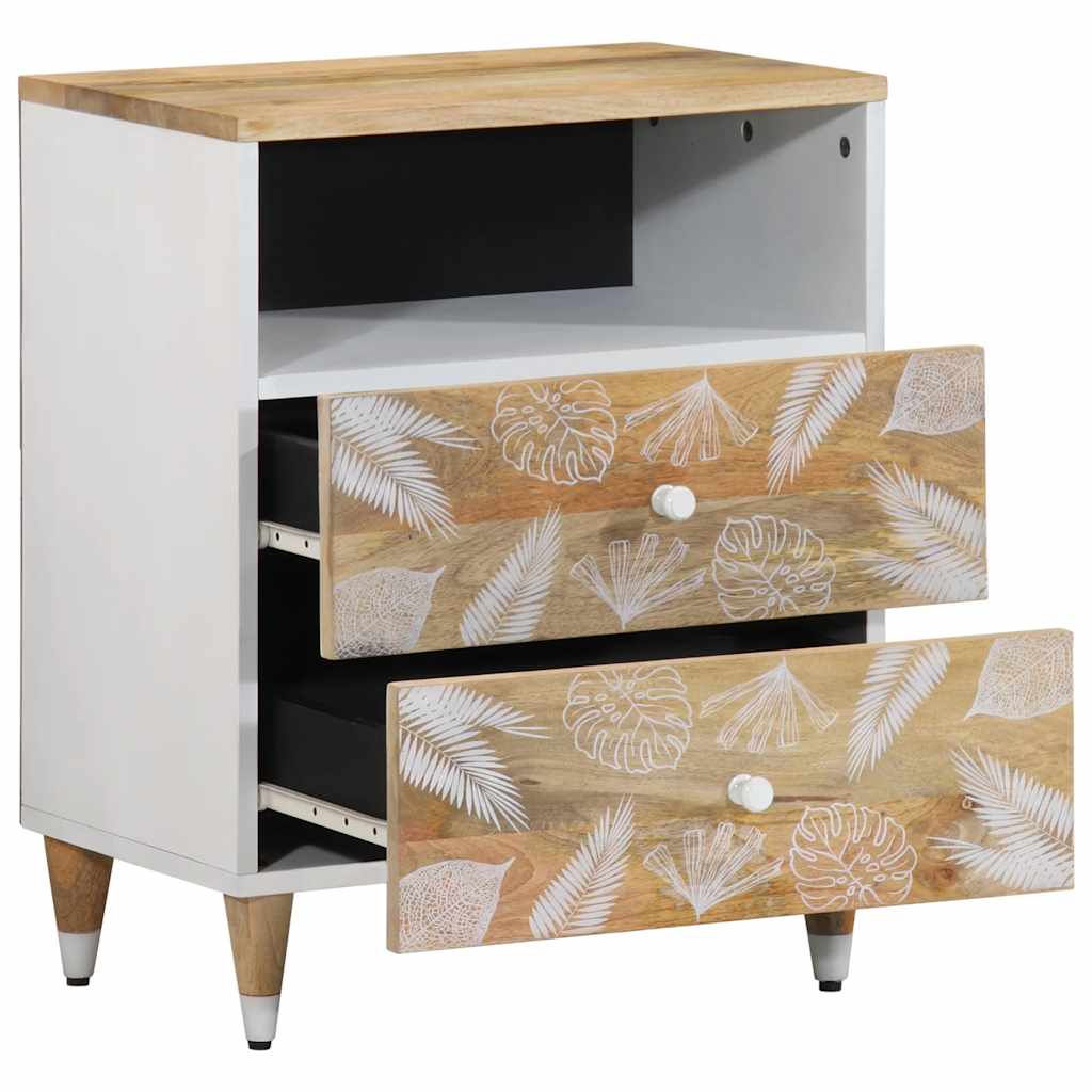 Table de chevet 50x33x60 cm bois de manguier massif - XIOS