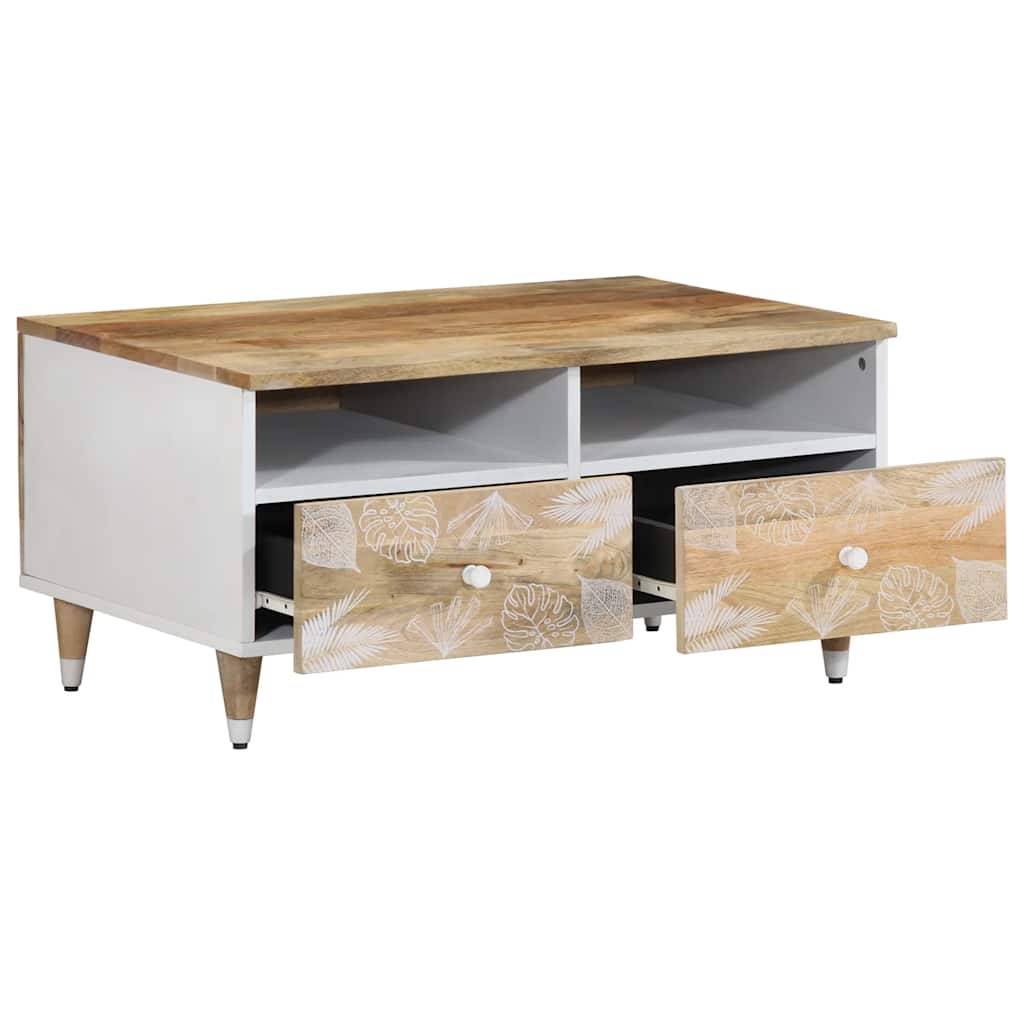Table basse 80x54x40 cm bois de manguier massif - XIOS