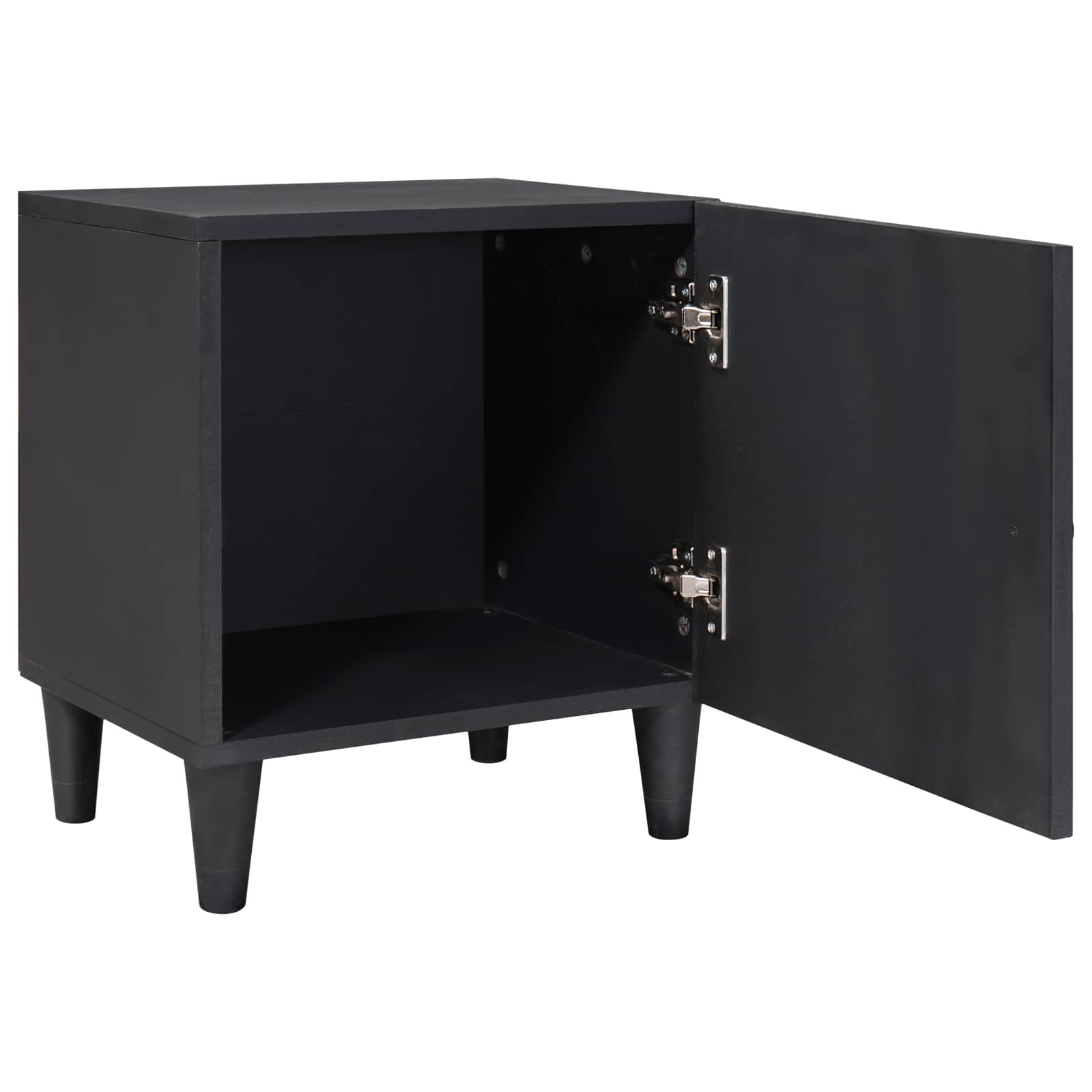 Cabinet de chevet avec porte 2 pcs Noir 40 x 33 x 46 cm - XIOS