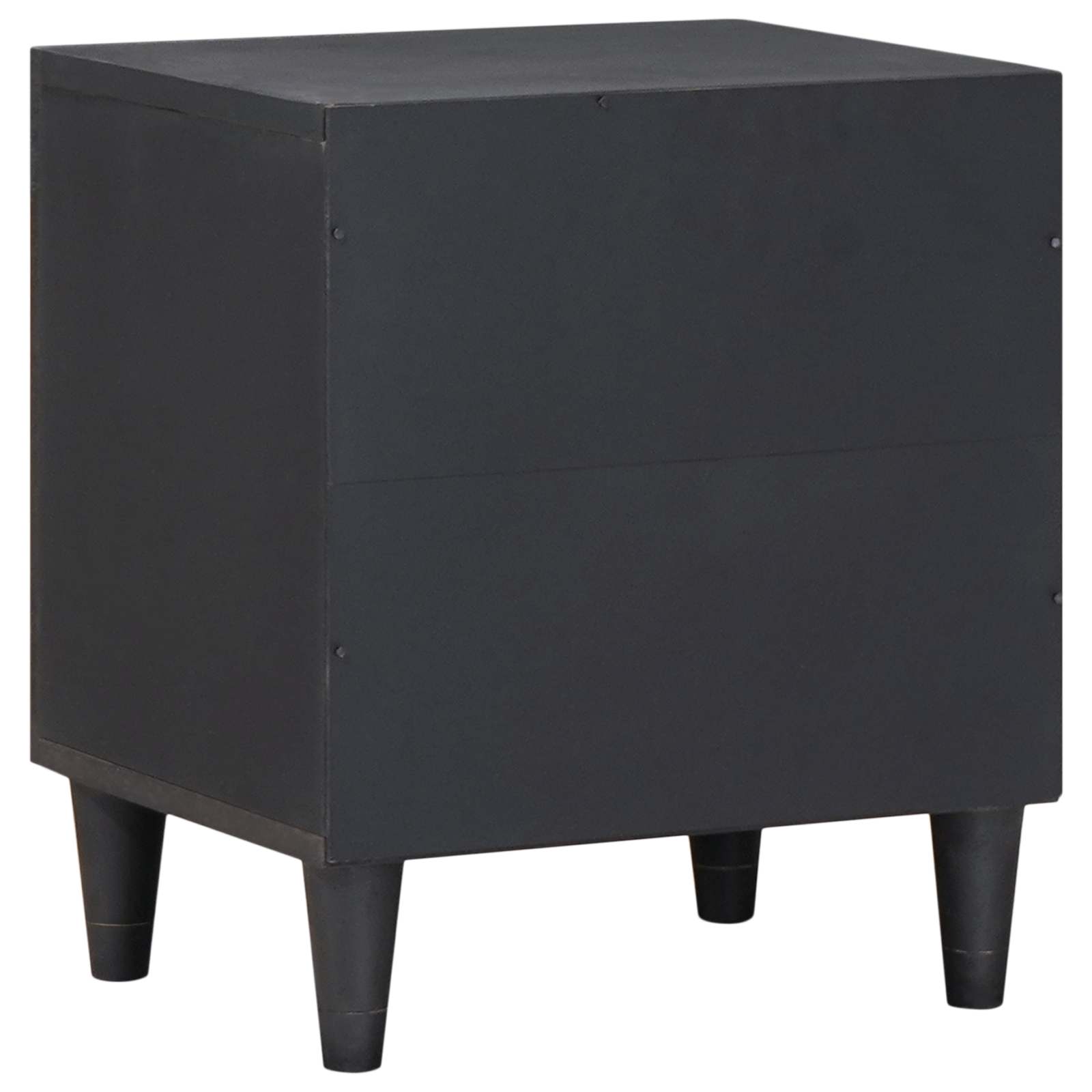 Cabinet de chevet avec porte 2 pcs Noir 40 x 33 x 46 cm - XIOS