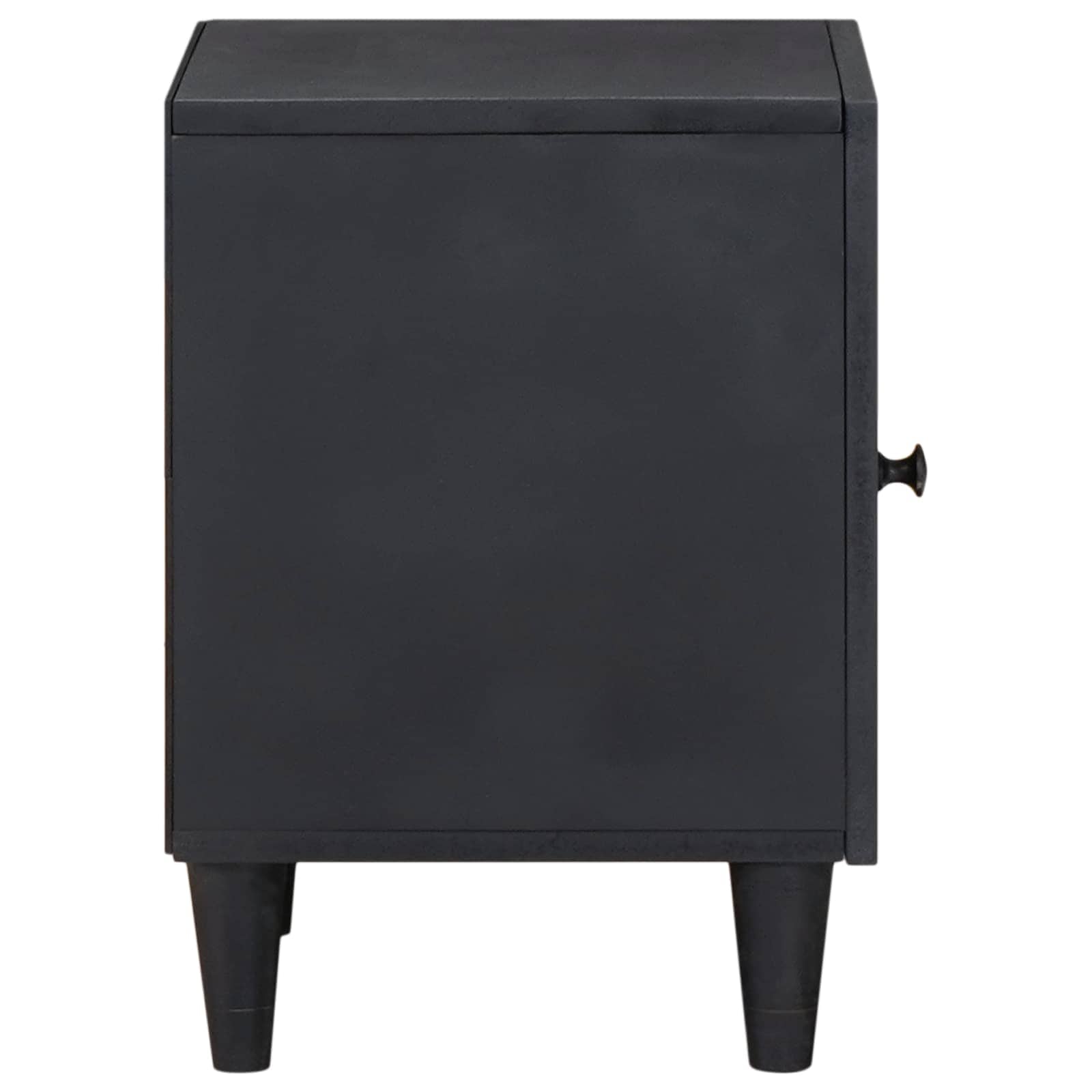 Cabinet de chevet avec porte 2 pcs Noir 40 x 33 x 46 cm - XIOS