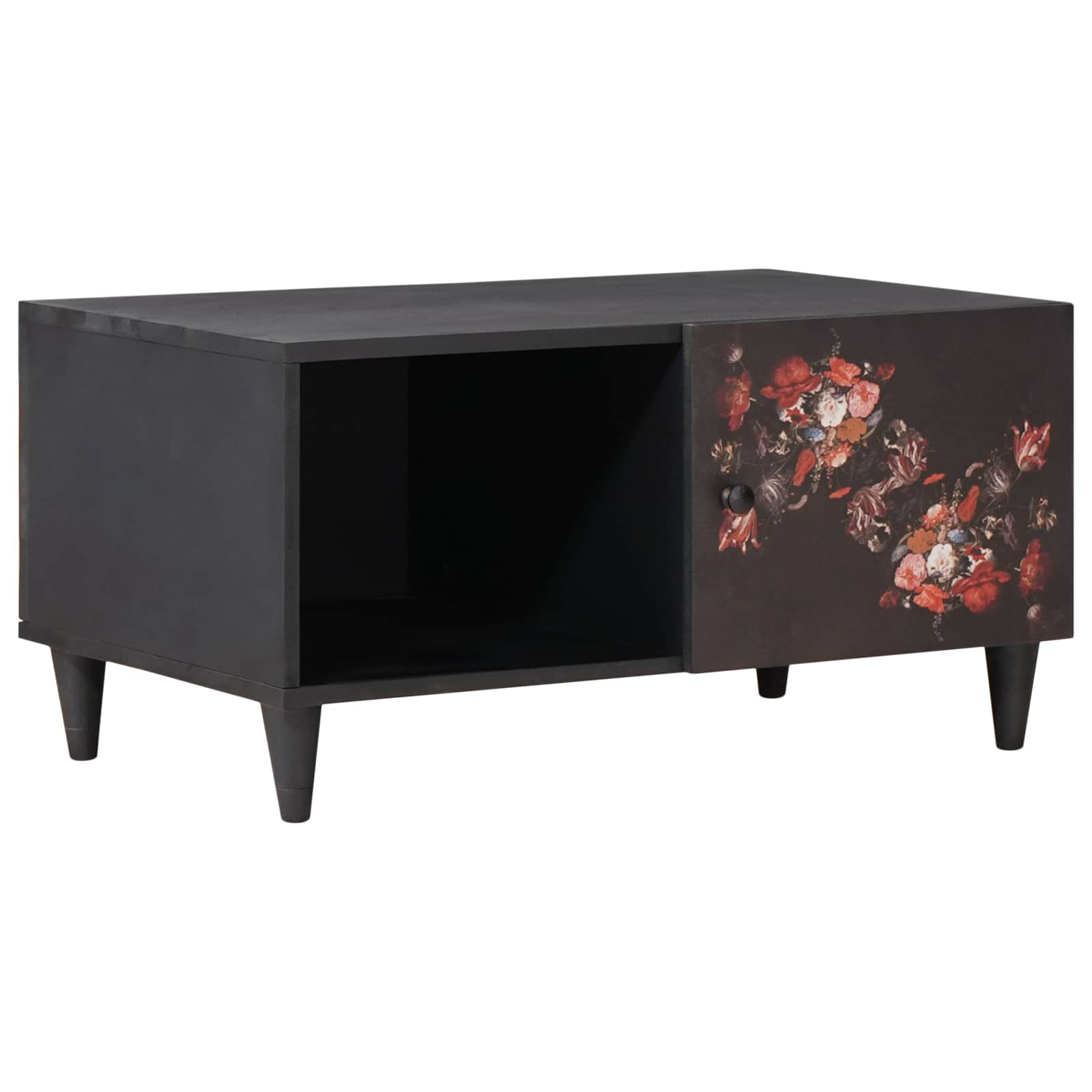 Table basse Multicolore 80 x 50 x 40 cm Bois de mangue massif - XIOS