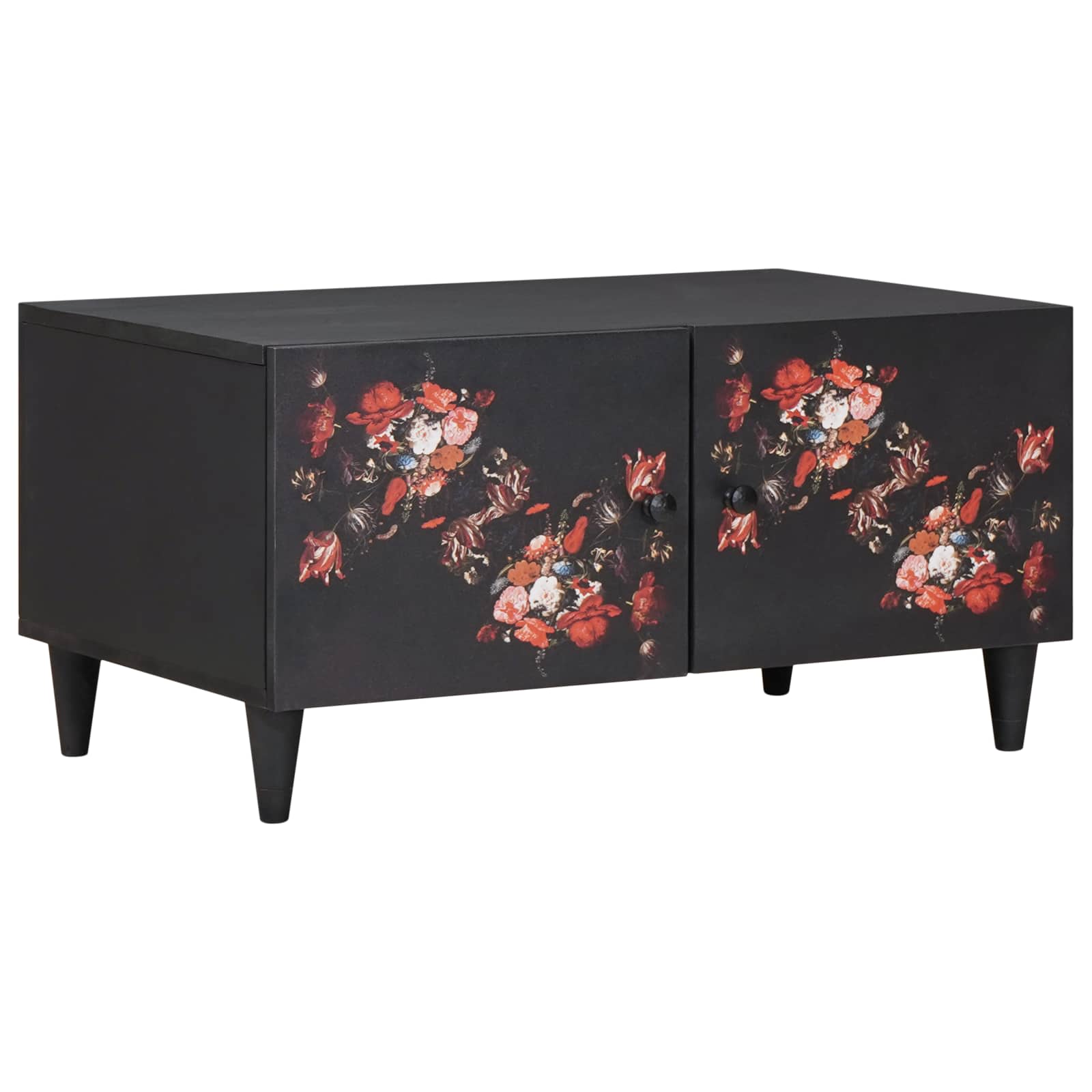 Table basse Multicolore 80 x 50 x 40 cm Bois de mangue massif - XIOS