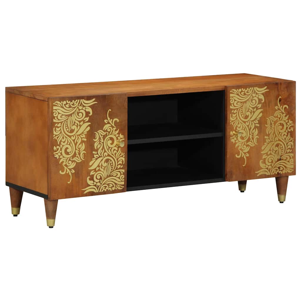 Meuble TV Marron 105 x 33.5 x 46 cm Bois de manguier massif XIOS