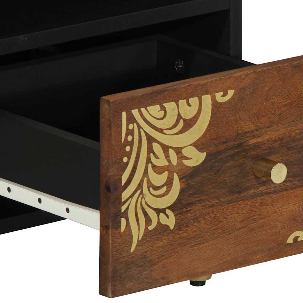 Meuble TV avec étagère Marron Bois de manguier massif XIOS