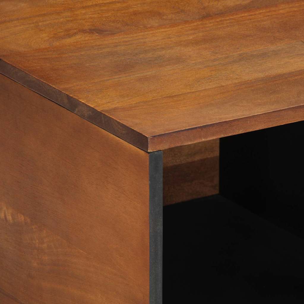 Table basse marron miel 80 x 50 x 40 cm bois de manguier massif - XIOS