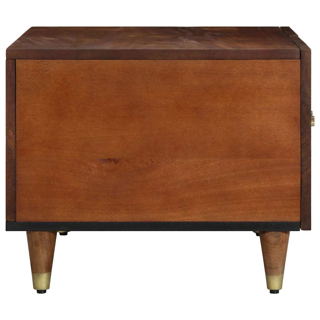 Table basse marron miel 80 x 50 x 40 cm bois de manguier massif - XIOS