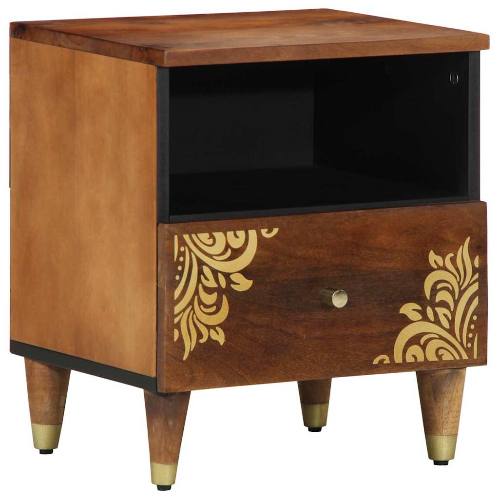 Cabinet de chevet avec tiroir marron miel 40 x 33 x 46 cm - XIOS