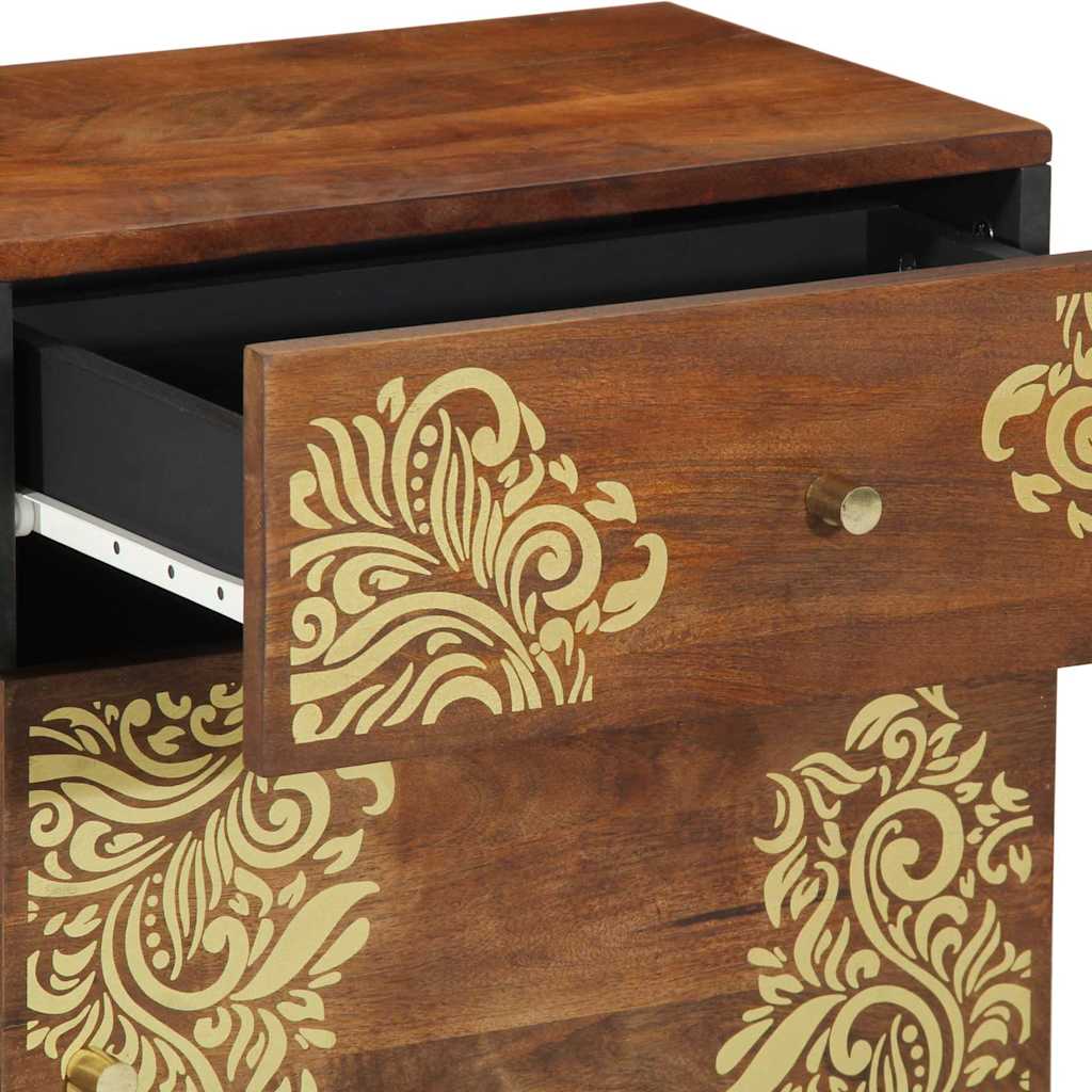 Cabinet de chevet avec porte marron miel 50 x 33 x 60 cm - XIOS
