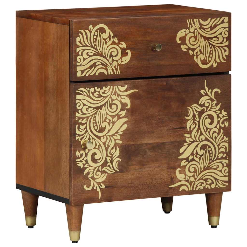 Cabinet de chevet avec porte marron miel 50 x 33 x 60 cm - XIOS
