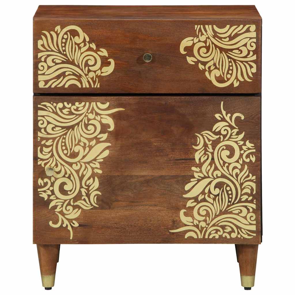 Cabinet de chevet avec porte marron miel 50 x 33 x 60 cm - XIOS