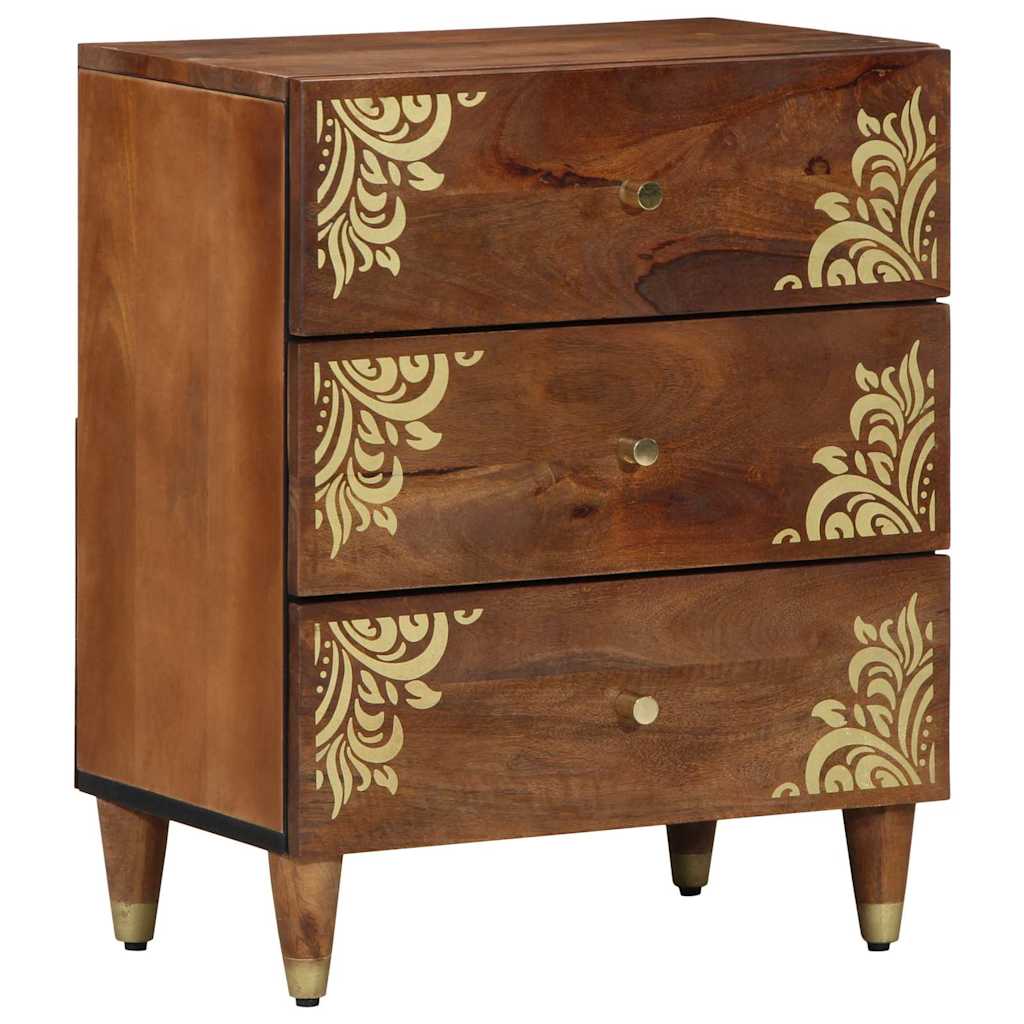 Cabinet de chevet avec tiroir marron miel 50 x 33 x 62 cm - XIOS