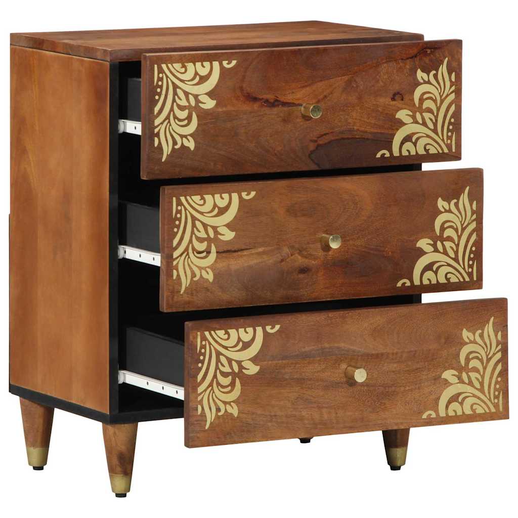 Cabinet de chevet avec tiroir marron miel 50 x 33 x 62 cm - XIOS