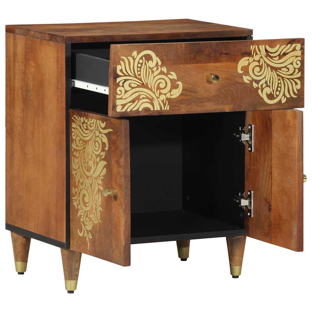 Cabinet de chevet avec porte marron miel 50 x 33 x 60 cm - XIOS