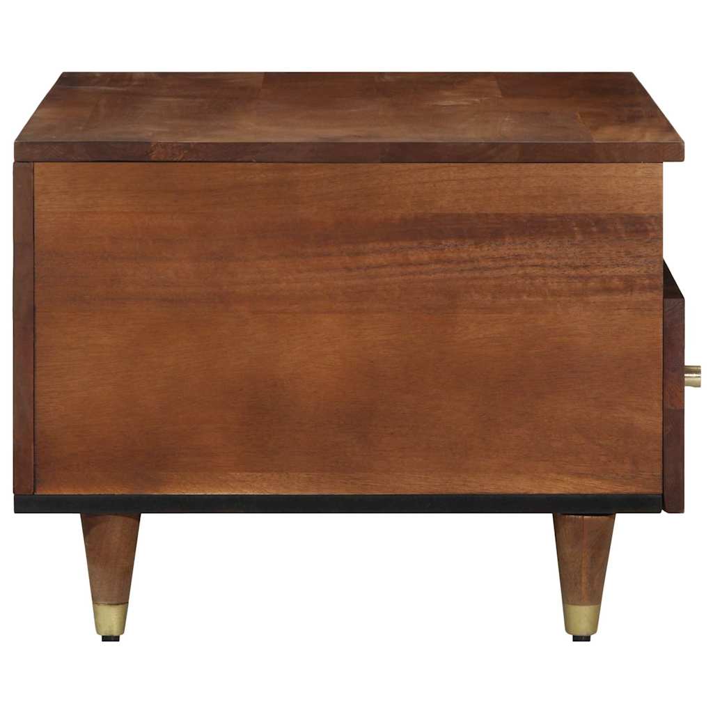 Table basse marron miel 80 x 54 x 40 cm bois de manguier massif - XIOS