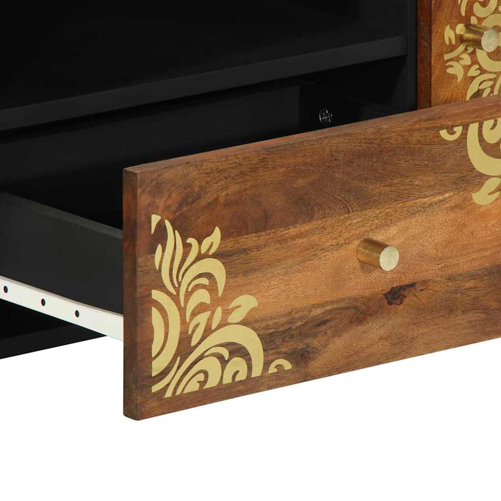 Cabinet TV Marron 105 x 33.5 x 46 cm Bois de manguier massif XIOS