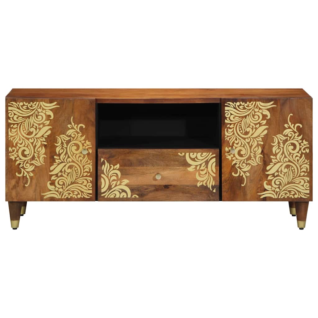 Cabinet TV Marron 105 x 33.5 x 46 cm Bois de manguier massif XIOS