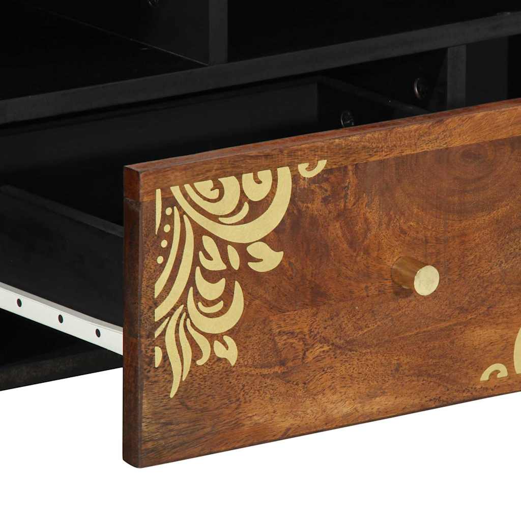 Meuble TV Marron 100 x 33.5 x 46 cm Bois de manguier massif XIOS