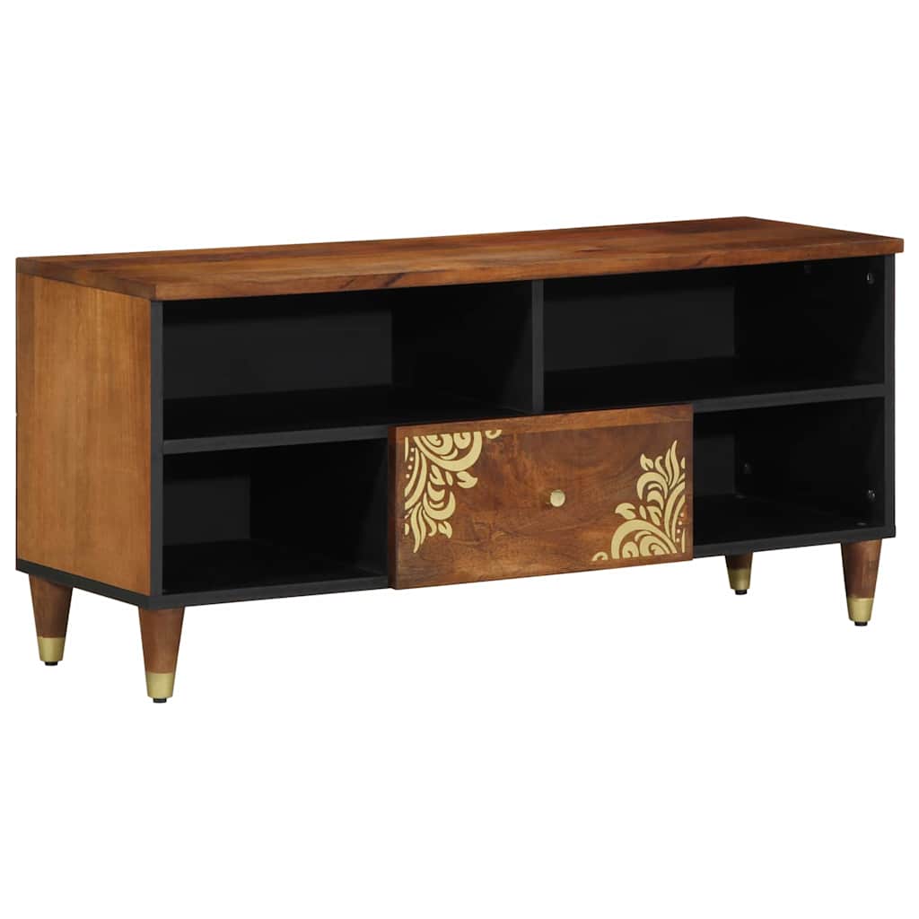 Meuble TV Marron 100 x 33.5 x 46 cm Bois de manguier massif XIOS