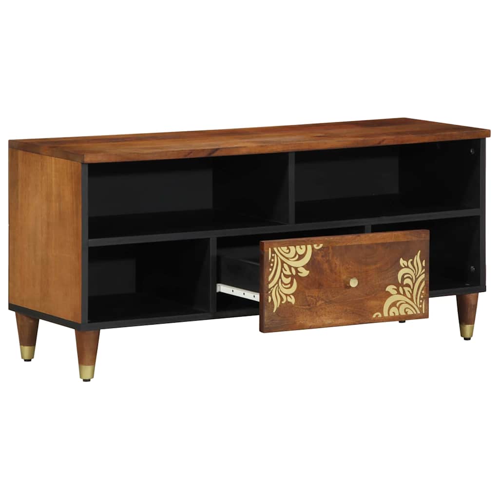 Meuble TV Marron 100 x 33.5 x 46 cm Bois de manguier massif XIOS