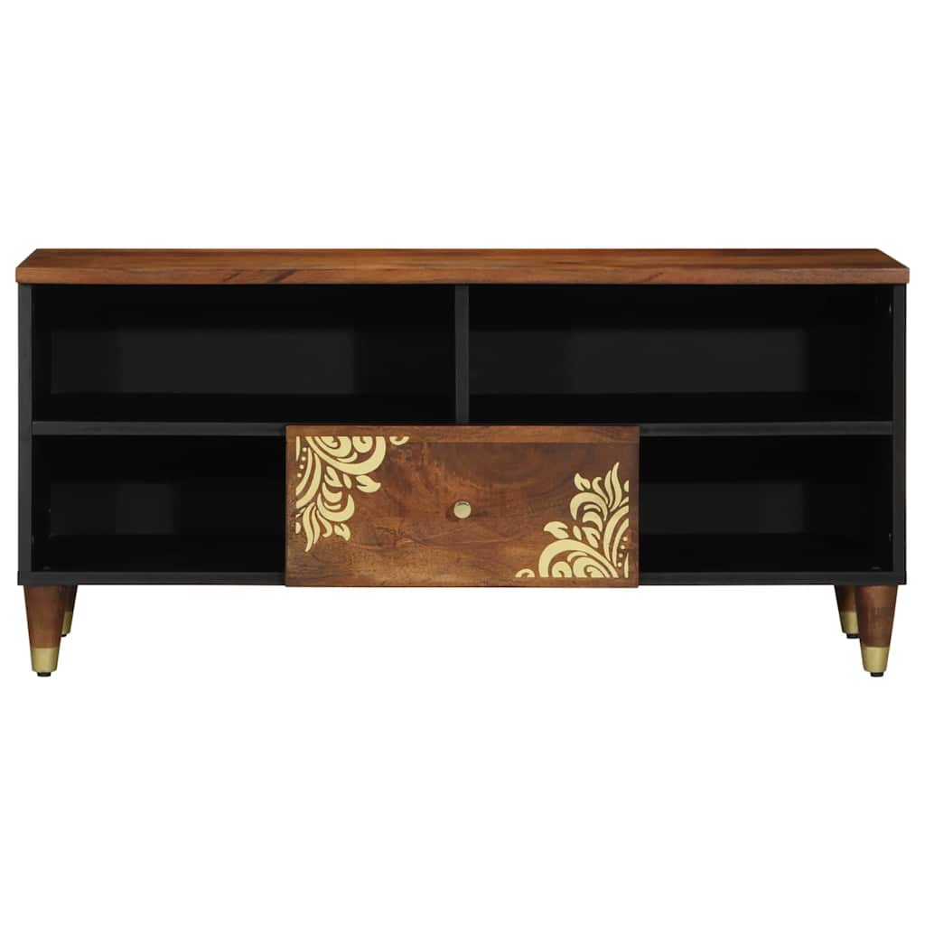 Meuble TV Marron 100 x 33.5 x 46 cm Bois de manguier massif XIOS