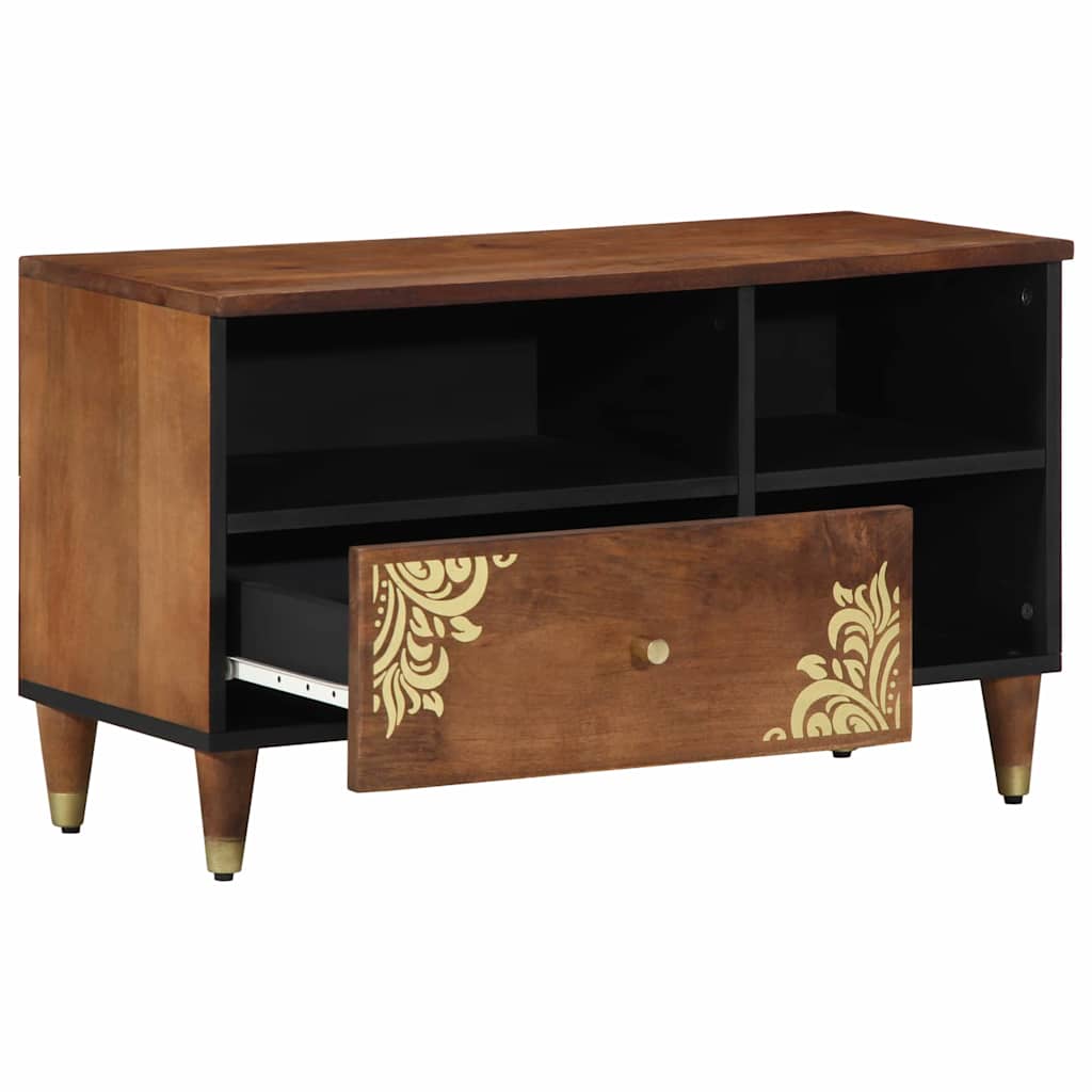 Meuble TV Marron 80 x 33.5 x 46 cm Bois de manguier massif XIOS