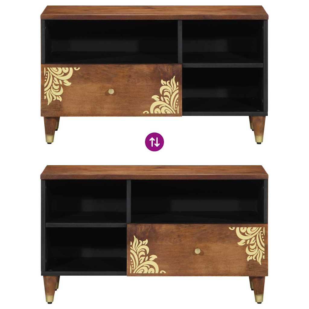 Meuble TV Marron 80 x 33.5 x 46 cm Bois de manguier massif XIOS