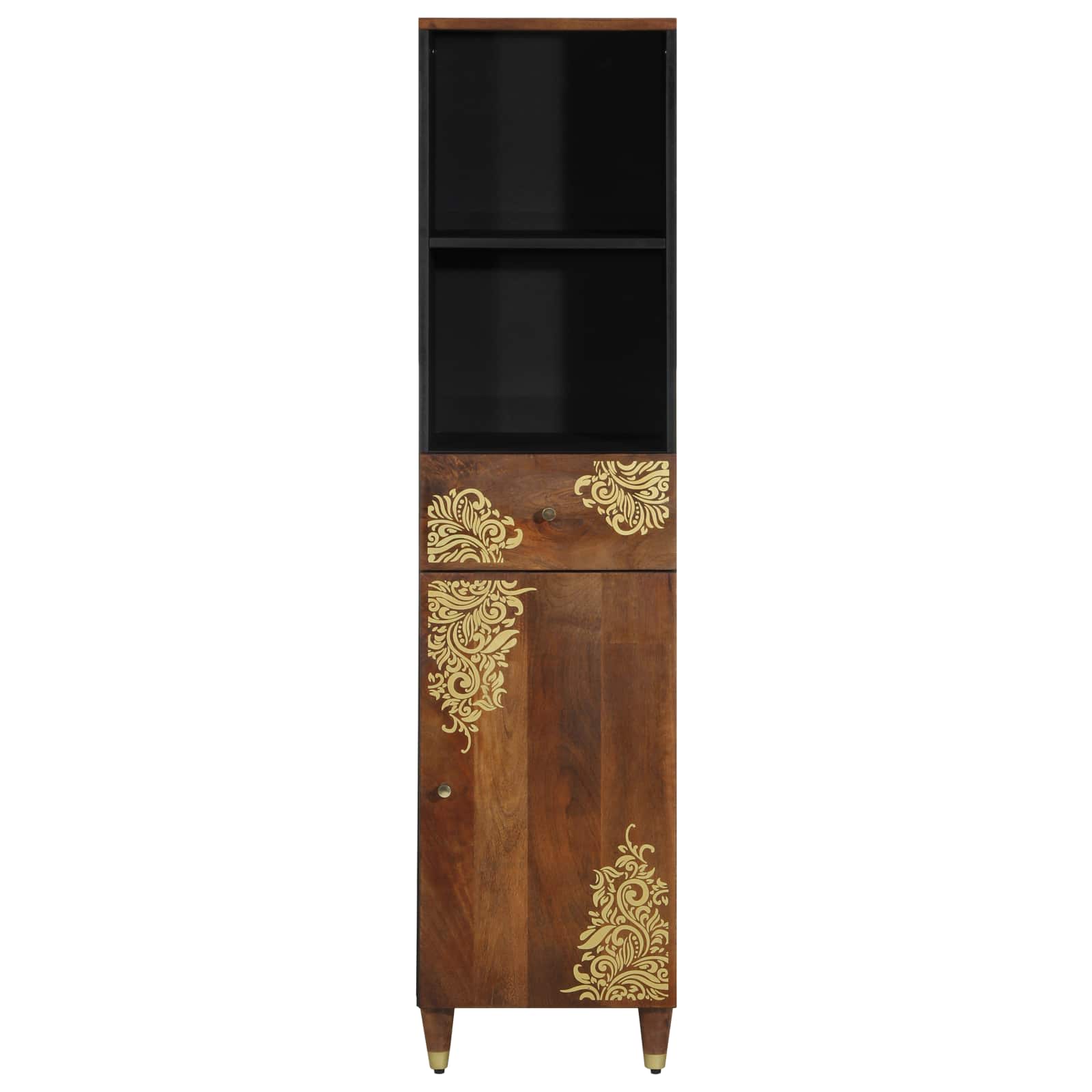 Armoire de salle de bain marron miel 38 x 33 x 160 cm