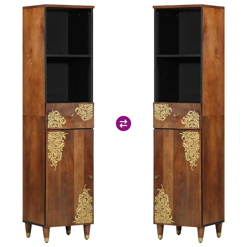 Buffet marron miel 38 x 33.5 x 160 cm Bois de manguier massif
