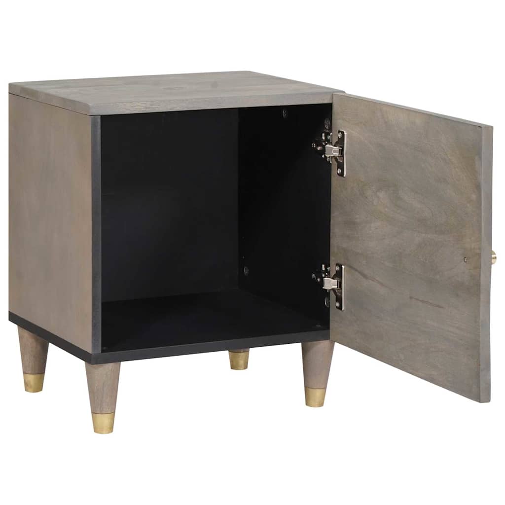 Cabinet de chevet avec porte 2 pcs Gris 40 x 33 x 46 cm - XIOS